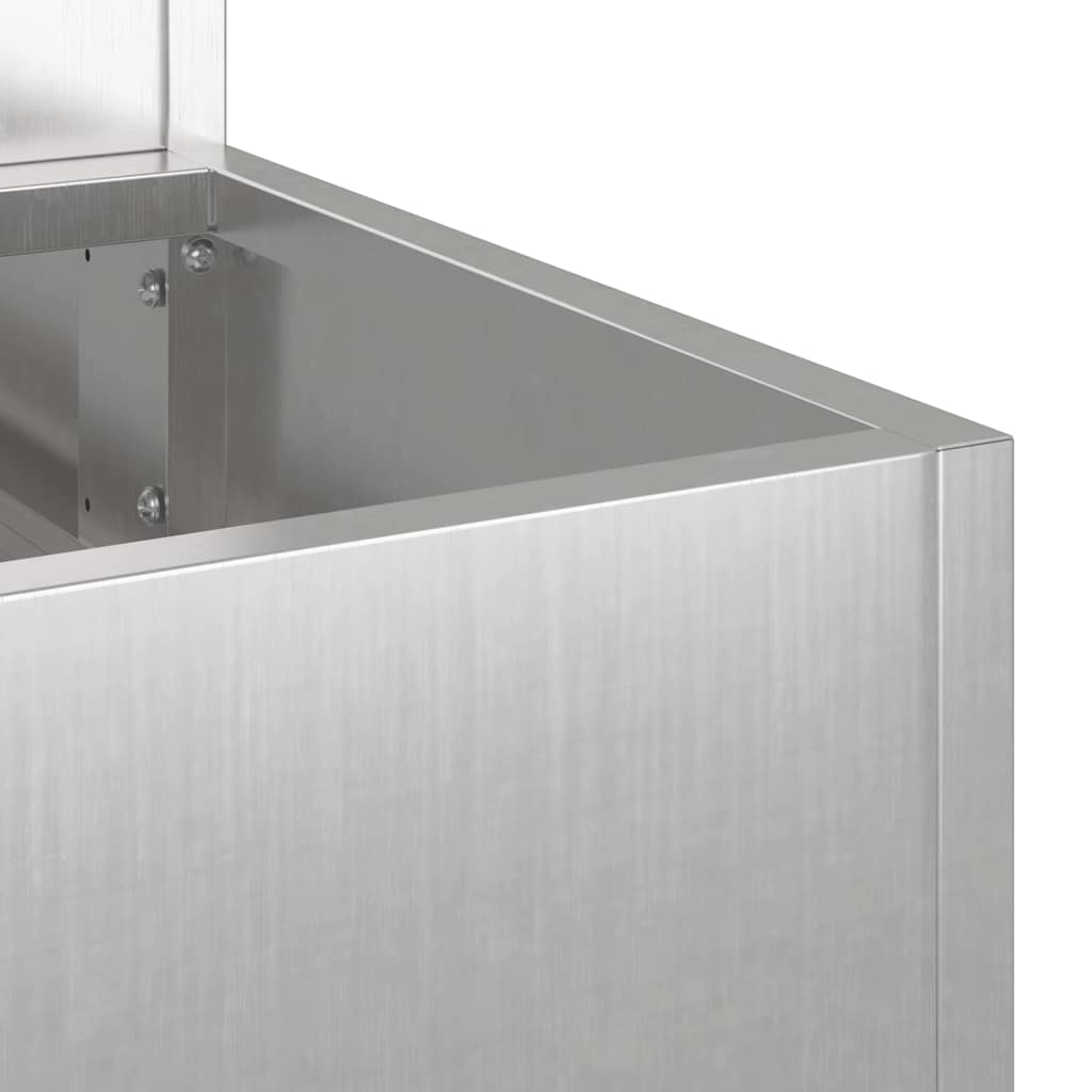 Tuin Bloempot Zilver 90 x 90 x 35 cm Roestvrij staal is nu te koop bij PeponiXL, paradijselijk wonen!