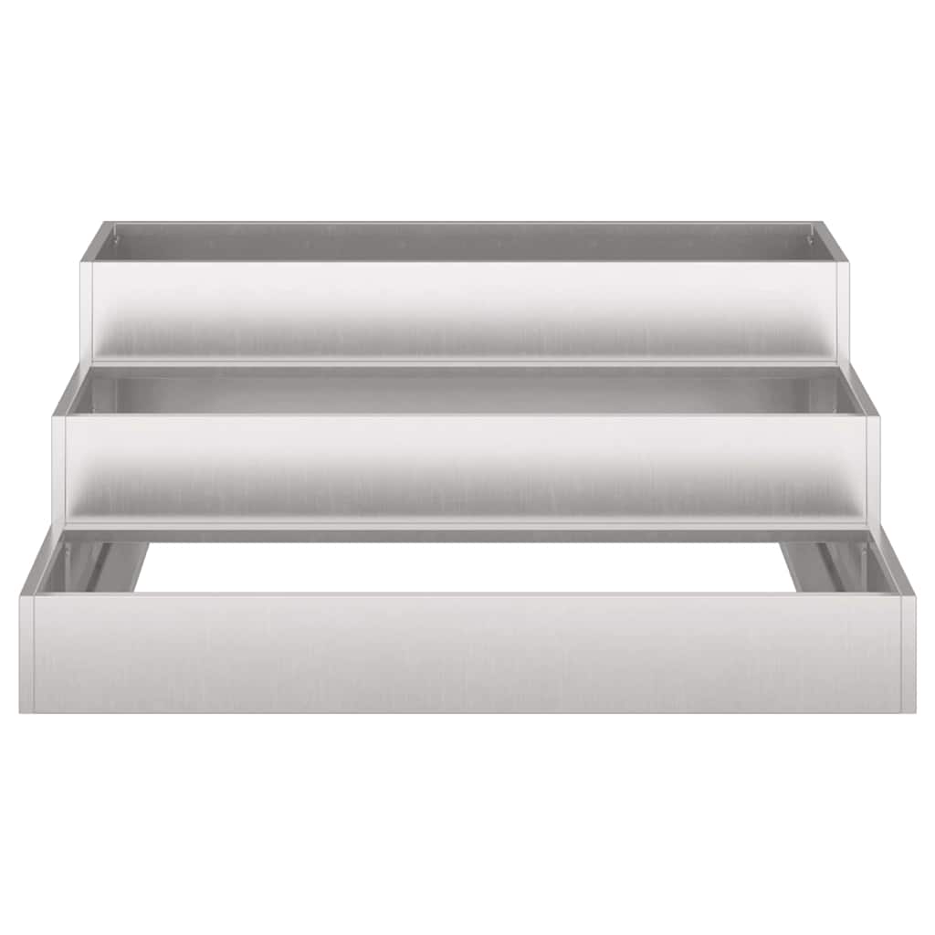 Tuin Bloempot Zilver 90 x 90 x 35 cm Roestvrij staal is nu te koop bij PeponiXL, paradijselijk wonen!