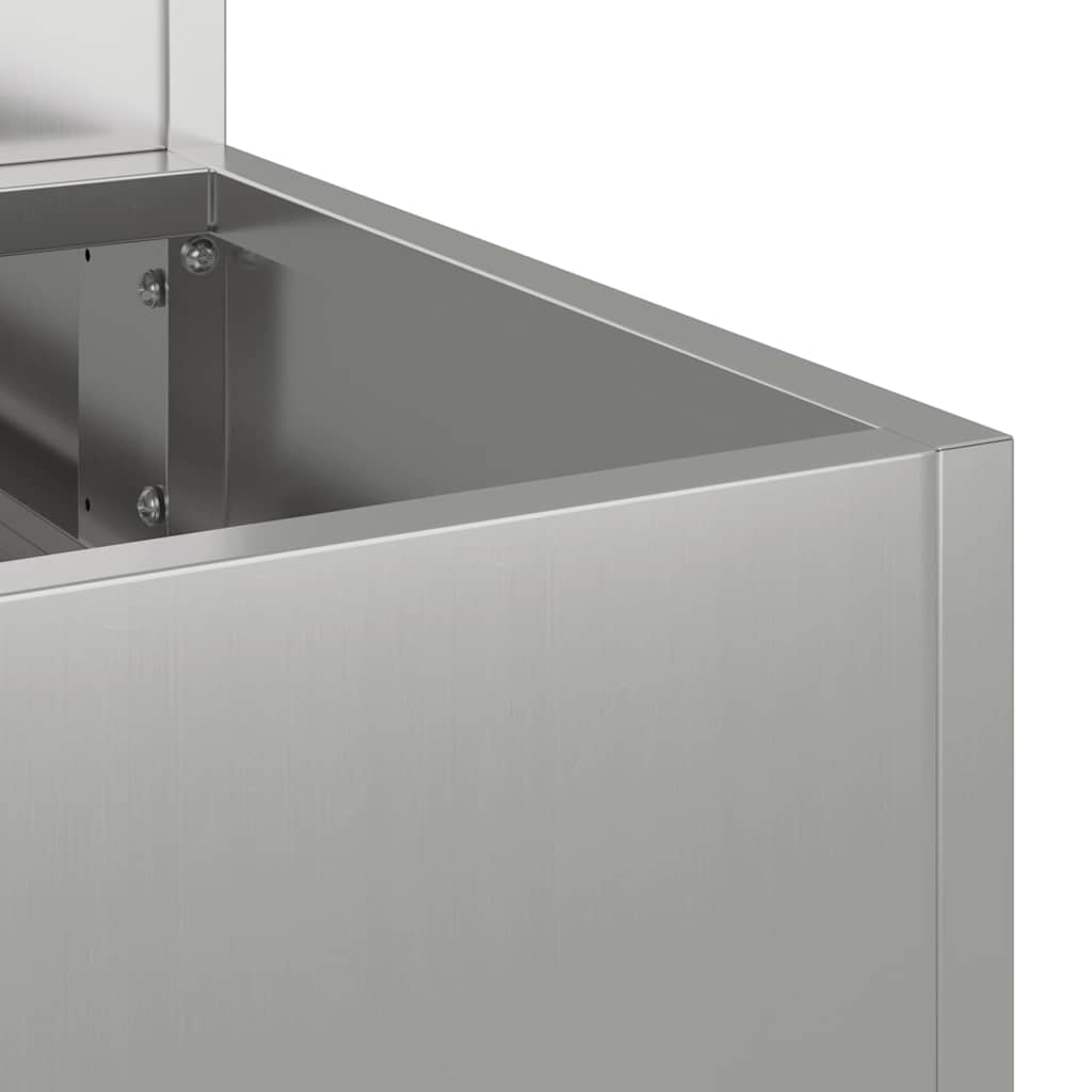 Tuin Bloempot Zilver 90 x 90 x 35 cm Gegalvaniseerd staal is nu te koop bij PeponiXL, paradijselijk wonen!