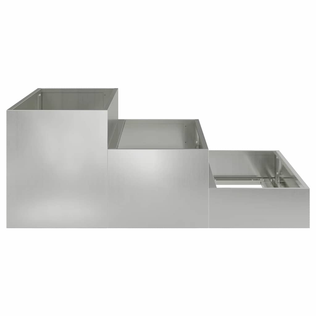 Tuin Bloempot Zilver 90 x 90 x 35 cm Gegalvaniseerd staal is nu te koop bij PeponiXL, paradijselijk wonen!