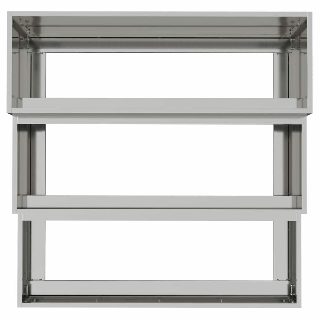 Tuin Bloempot Zilver 90 x 90 x 35 cm Gegalvaniseerd staal is nu te koop bij PeponiXL, paradijselijk wonen!