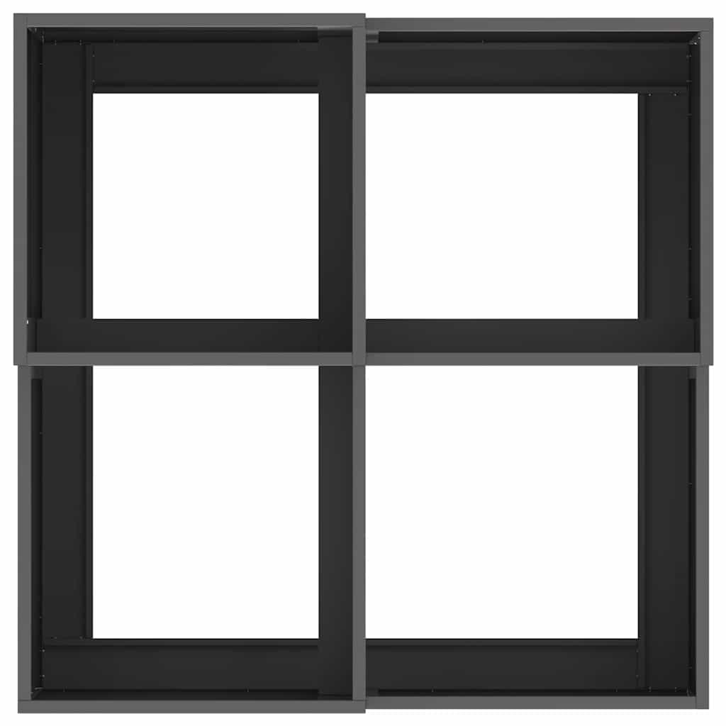 Tuin Bloempot Zwart 80 x 80 x 48 cm Staal is nu te koop bij PeponiXL, paradijselijk wonen!