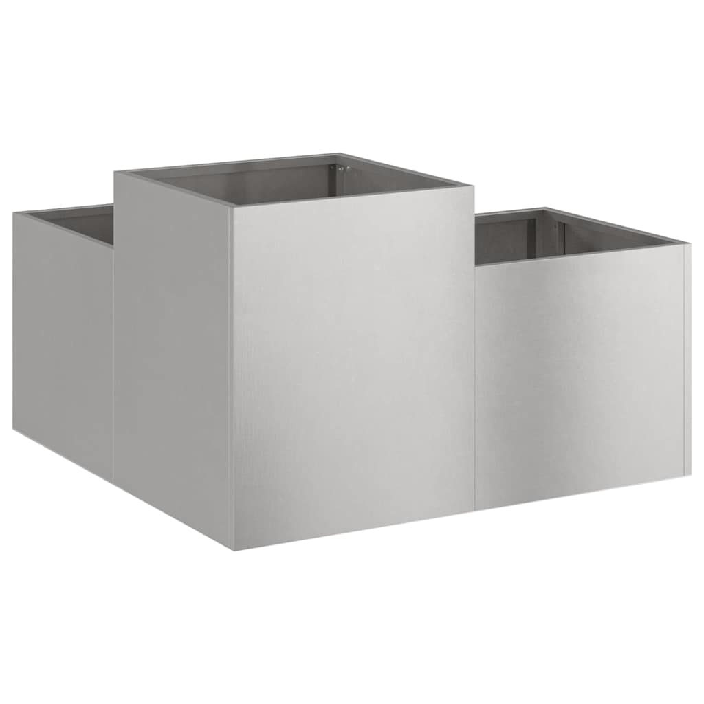 Tuin Bloempot Zilver 80 x 80 x 48 cm Roestvrij staal is nu te koop bij PeponiXL, paradijselijk wonen!