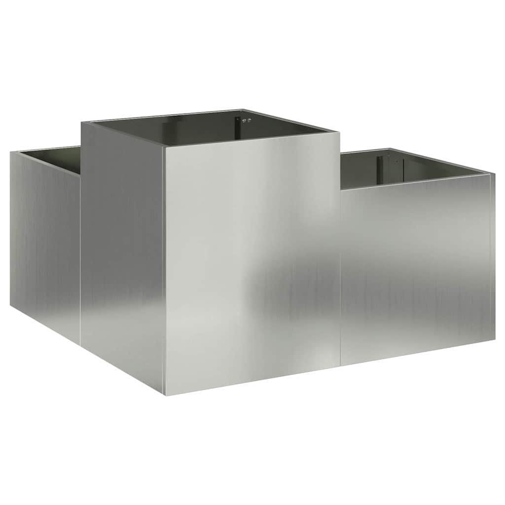 Tuin Bloempot Zilver 80 x 80 x 48 cm Gegalvaniseerd staal is nu te koop bij PeponiXL, paradijselijk wonen!