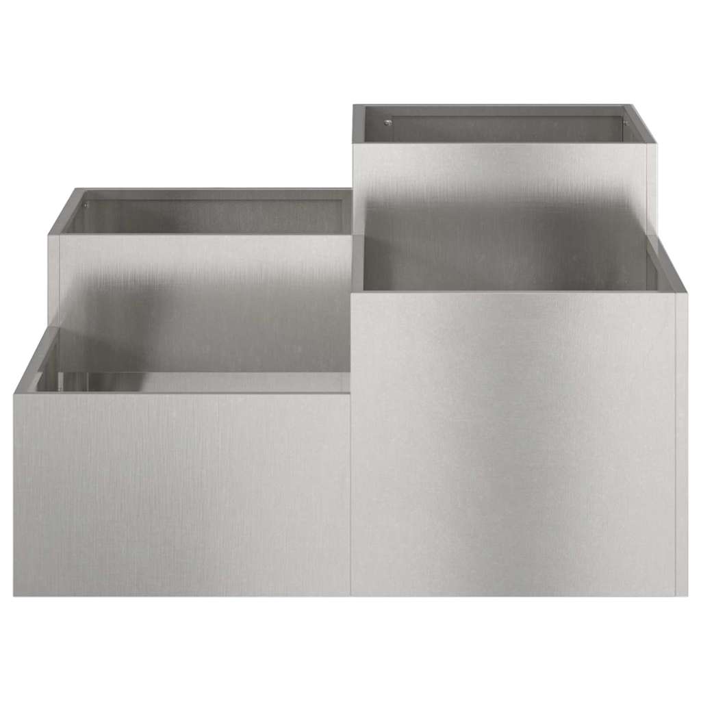 Tuin Bloempot Zilver 100 x 100 x 48 cm Roestvrij staal is nu te koop bij PeponiXL, paradijselijk wonen!