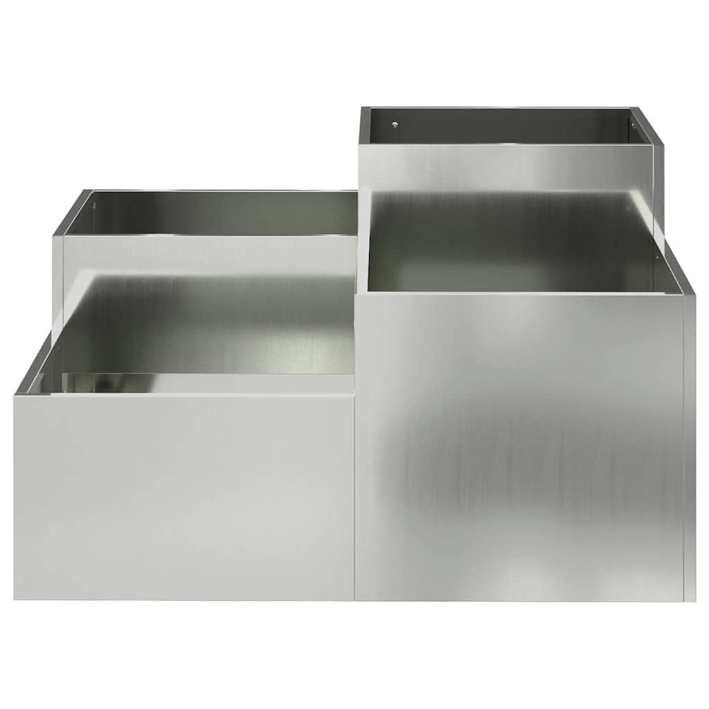 Tuin Bloempot Zilver 100 x 100 x 48 cm Gegalvaniseerd staal is nu te koop bij PeponiXL, paradijselijk wonen!