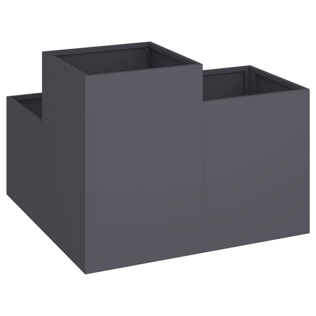 Tuin Bloempot Antraciet 100 x 100 x 60 cm Staal is nu te koop bij PeponiXL, paradijselijk wonen!