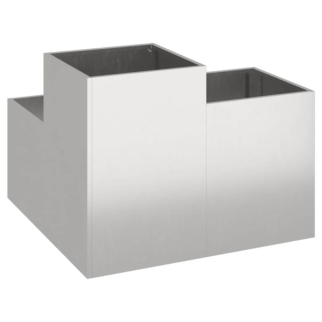 Tuin Bloempot Zilver 100 x 100 x 60 cm Roestvrij staal is nu te koop bij PeponiXL, paradijselijk wonen!