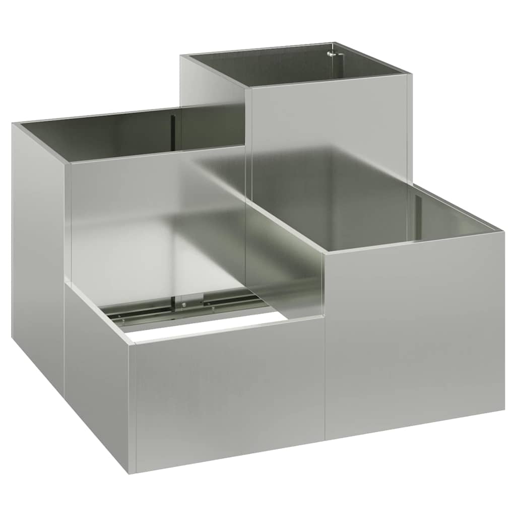 Tuin Bloempot Zilver 100 x 100 x 60 cm Gegalvaniseerd staal is nu te koop bij PeponiXL, paradijselijk wonen!