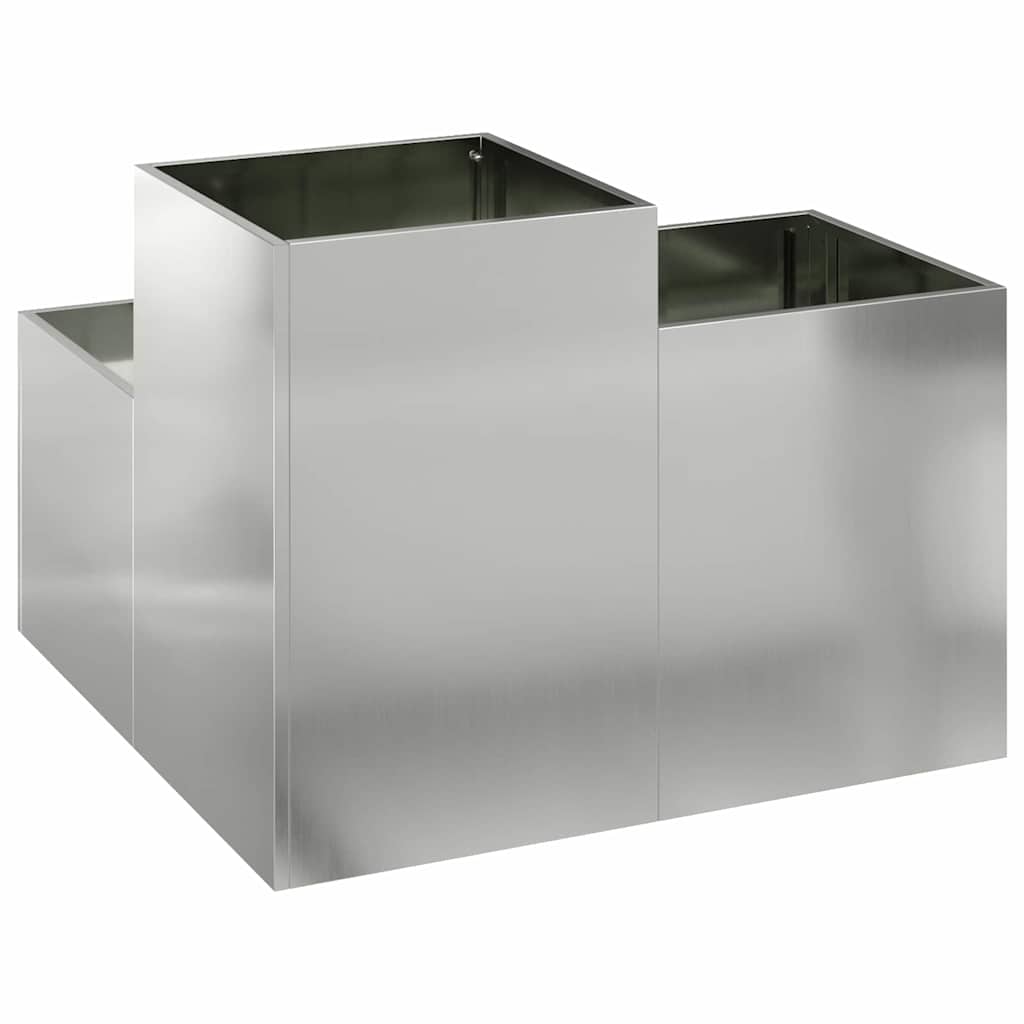 Tuin Bloempot Zilver 100 x 100 x 60 cm Gegalvaniseerd staal is nu te koop bij PeponiXL, paradijselijk wonen!