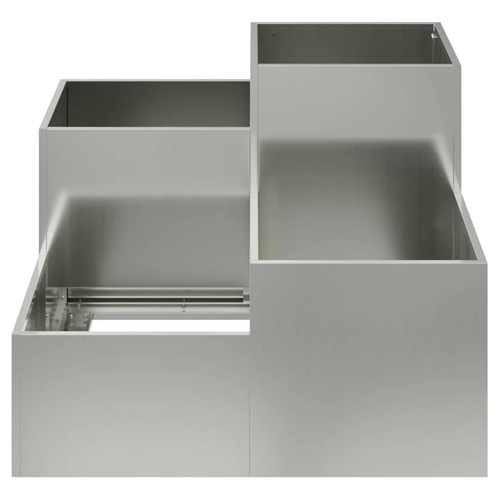 Tuin Bloempot Zilver 100 x 100 x 60 cm Gegalvaniseerd staal is nu te koop bij PeponiXL, paradijselijk wonen!