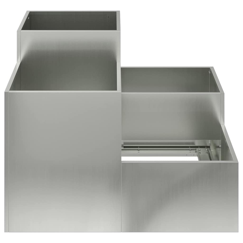Tuin Bloempot Zilver 100 x 100 x 60 cm Gegalvaniseerd staal is nu te koop bij PeponiXL, paradijselijk wonen!