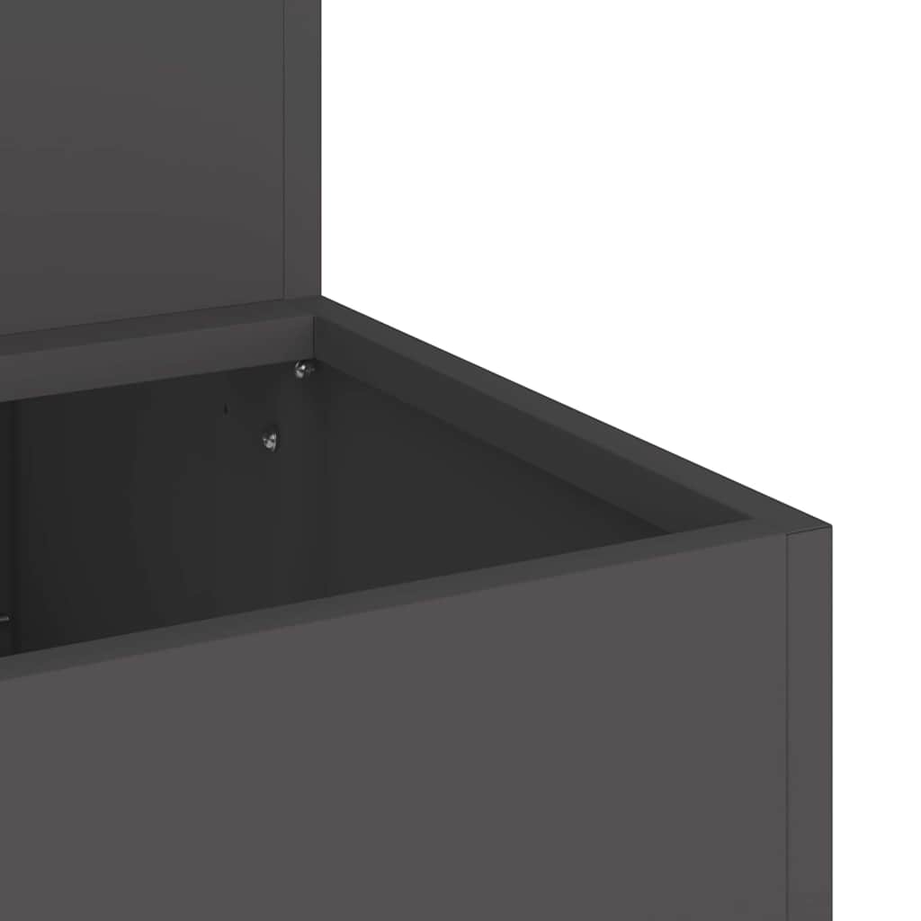 Tuin Bloempot Zwart 100 x 60 x 45 cm Koudgewalst staal is nu te koop bij PeponiXL, paradijselijk wonen!