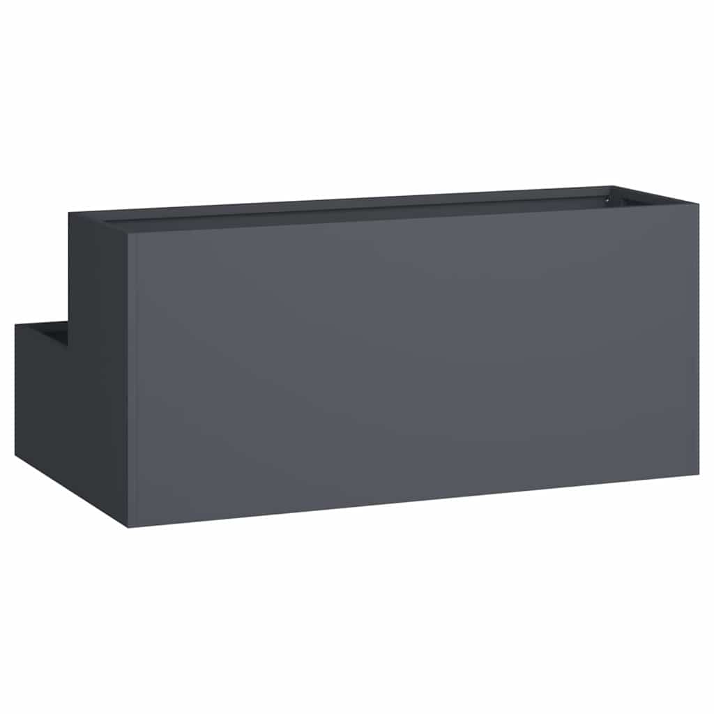 Tuin Bloempot Antraciet 100 x 60 x 45 cm Koudgewalst staal is nu te koop bij PeponiXL, paradijselijk wonen!
