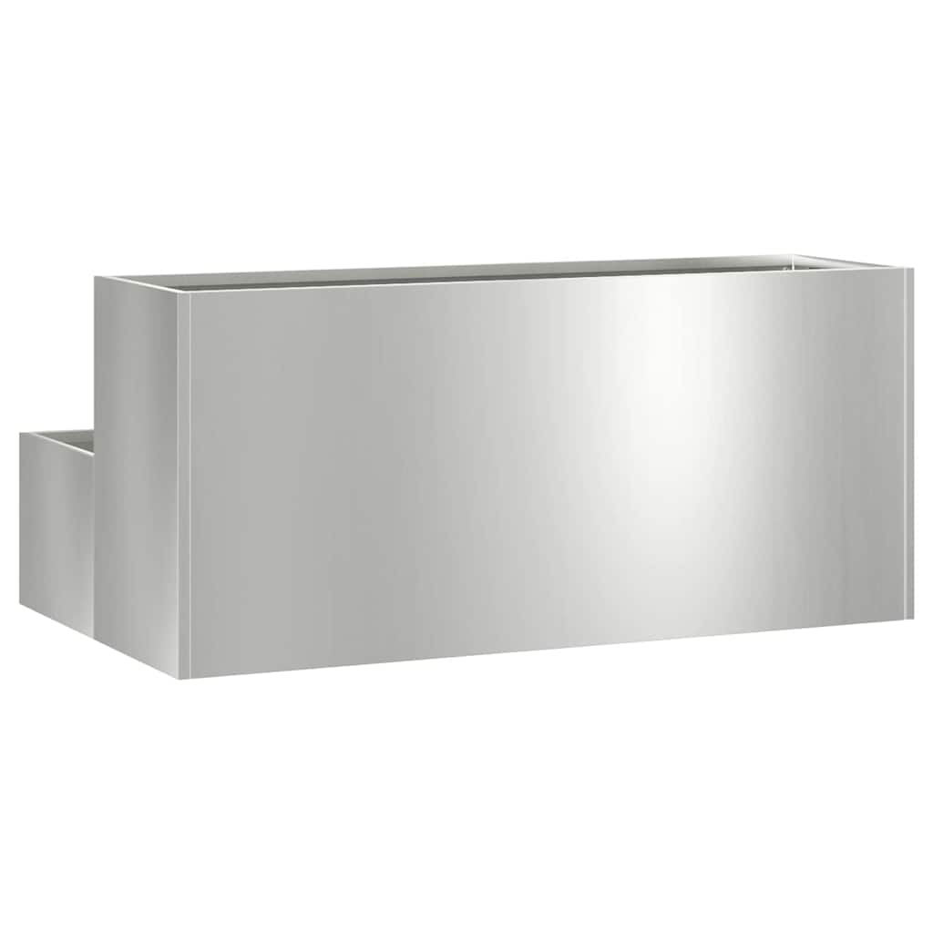 Tuin Bloempot Zilver 100 x 60 x 45 cm Gegalvaniseerd staal is nu te koop bij PeponiXL, paradijselijk wonen!