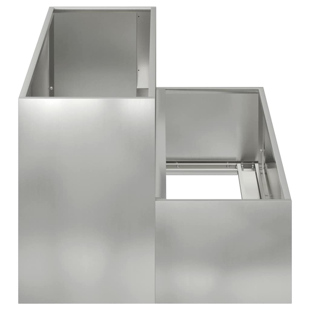 Tuin Bloempot Zilver 100 x 60 x 45 cm Gegalvaniseerd staal is nu te koop bij PeponiXL, paradijselijk wonen!