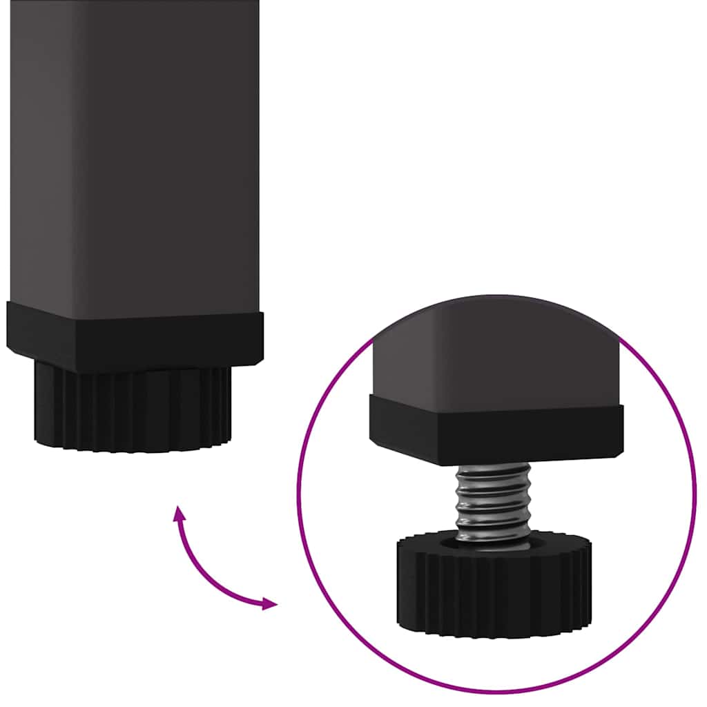 Verhoogde Tuin Plantbak Zwart 100 x 26 x 82 cm Staal is nu te koop bij PeponiXL, paradijselijk wonen!