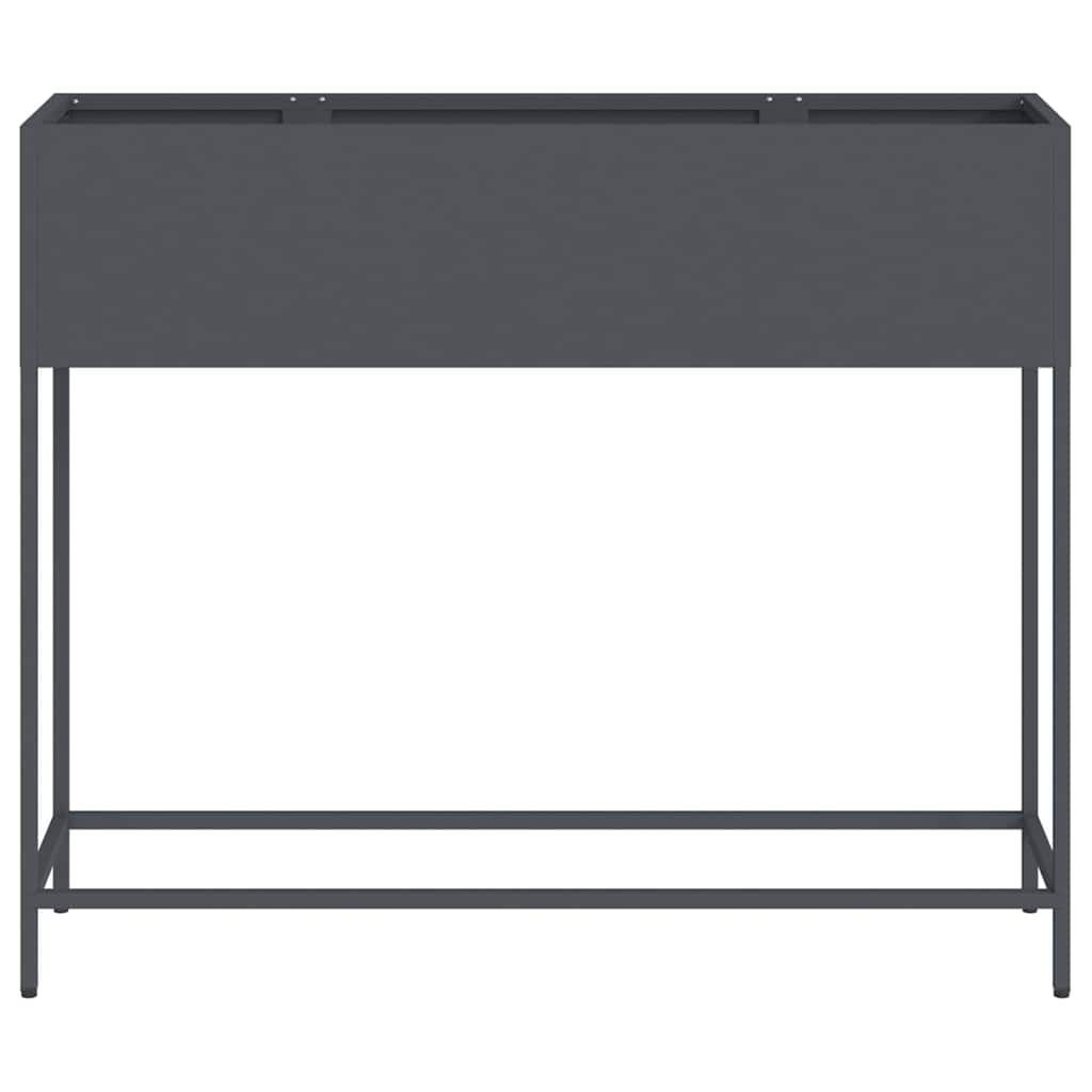 Verhoogde Tuin Plantbak Antraciet 100 x 26 x 82 cm Staal is nu te koop bij PeponiXL, paradijselijk wonen!