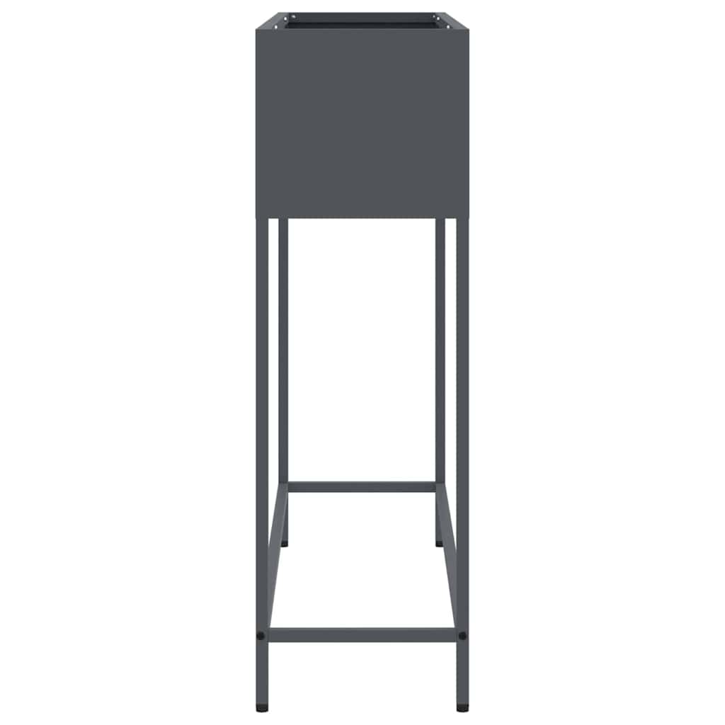 Verhoogde Tuin Plantbak Antraciet 100 x 26 x 82 cm Staal is nu te koop bij PeponiXL, paradijselijk wonen!