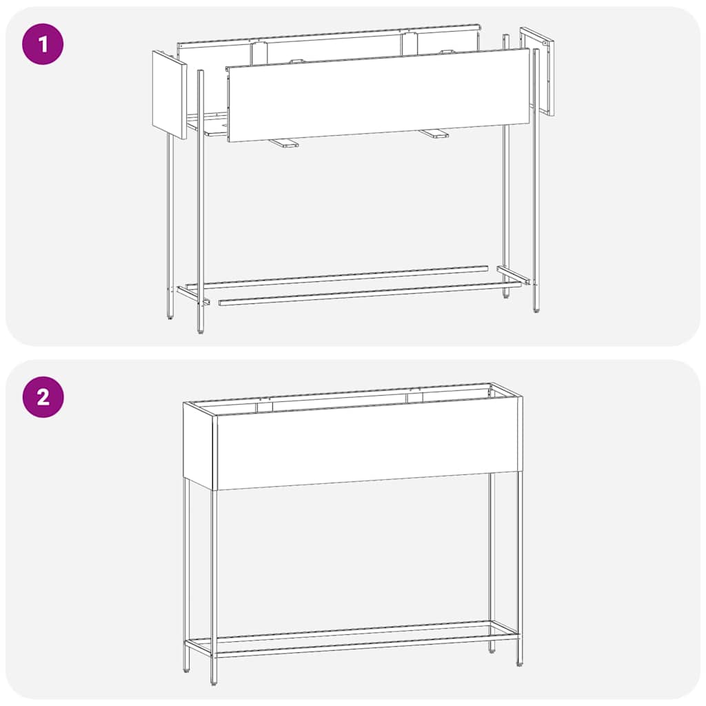 Verhoogde Tuin Plantbak Zilver 100 x 26 x 82 cm Roestvrij staal is nu te koop bij PeponiXL, paradijselijk wonen!