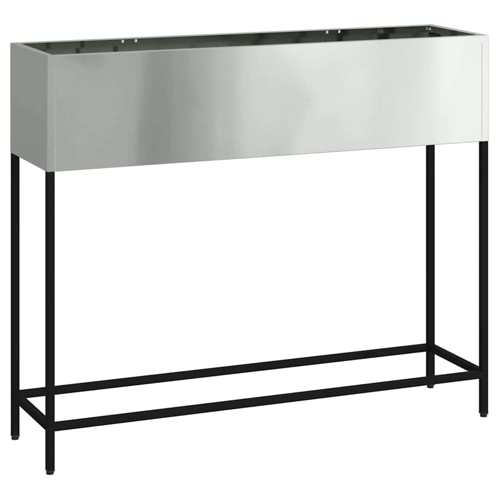 Verhoogde Tuin Plantbak Zilver 100 x 26 x 82 cm is nu te koop bij PeponiXL, paradijselijk wonen!