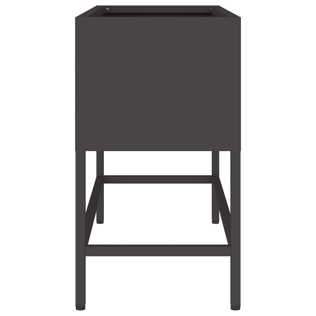 Verhoogde Tuin Plantbak Zwart 60 x 26 x 45 cm Staal is nu te koop bij PeponiXL, paradijselijk wonen!