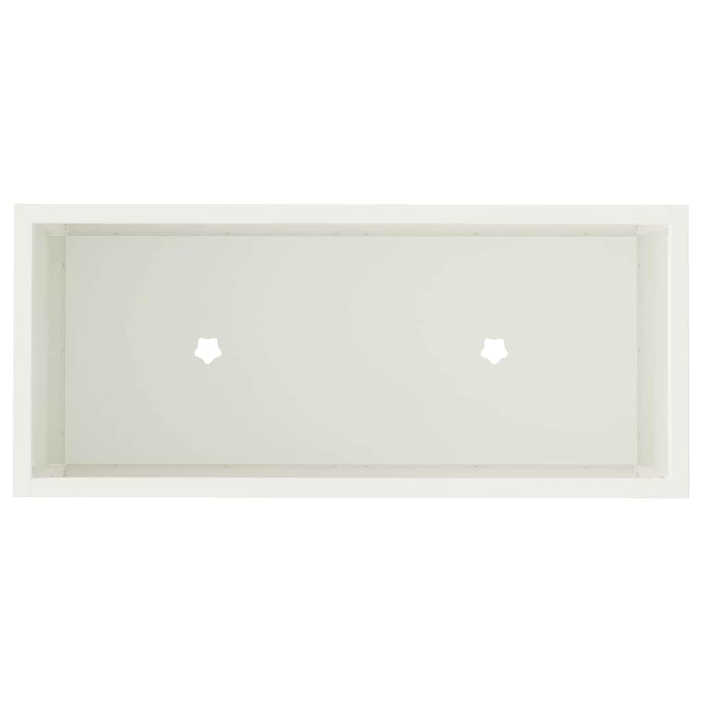 Verhoogde Tuin Plantbak Wit 60 x 26 x 48 cm Staal is nu te koop bij PeponiXL, paradijselijk wonen!
