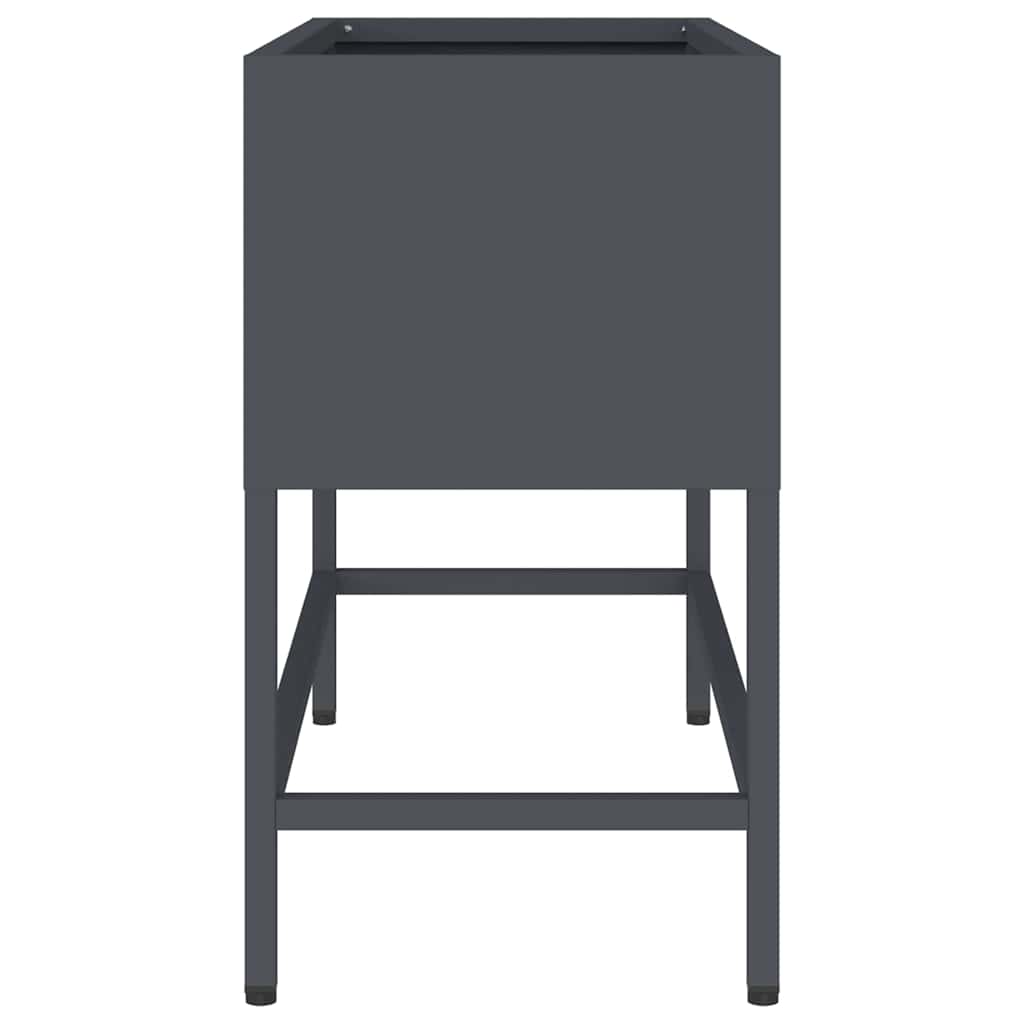 Verhoogde Tuin Plantbak Antraciet 60 x 26 x 45 cm Staal is nu te koop bij PeponiXL, paradijselijk wonen!