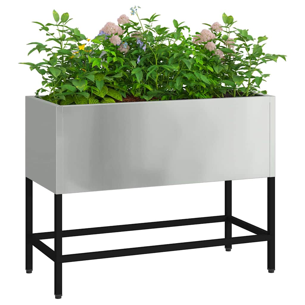 Verhoogde Tuin Plantbak Zilver 60 x 26 x 45 cm is nu te koop bij PeponiXL, paradijselijk wonen!