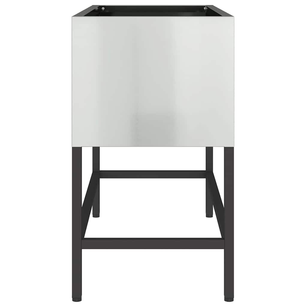 Verhoogde Tuin Plantbak Zilver 60 x 26 x 45 cm is nu te koop bij PeponiXL, paradijselijk wonen!