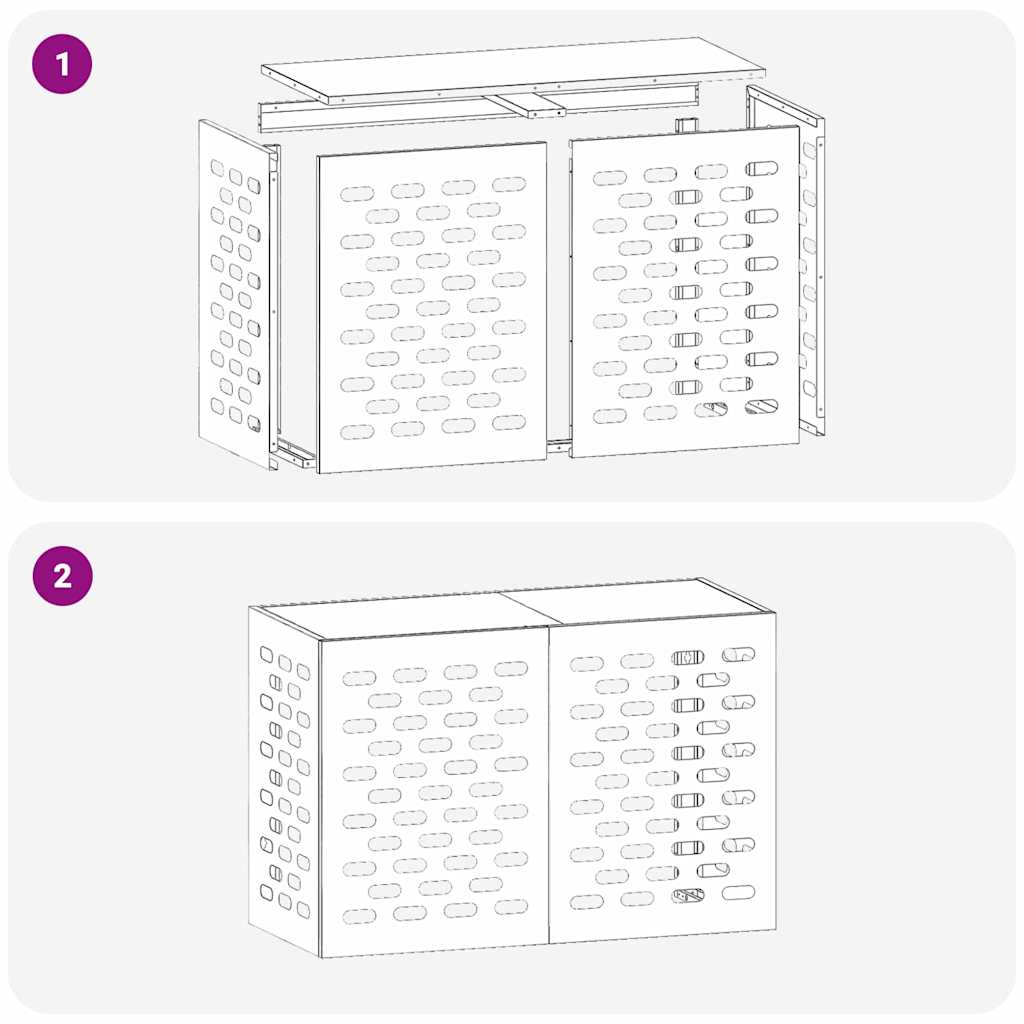 Airconditioner hoes Zwart 90 x 40 x 60 cm Staal is nu te koop bij PeponiXL, paradijselijk wonen!