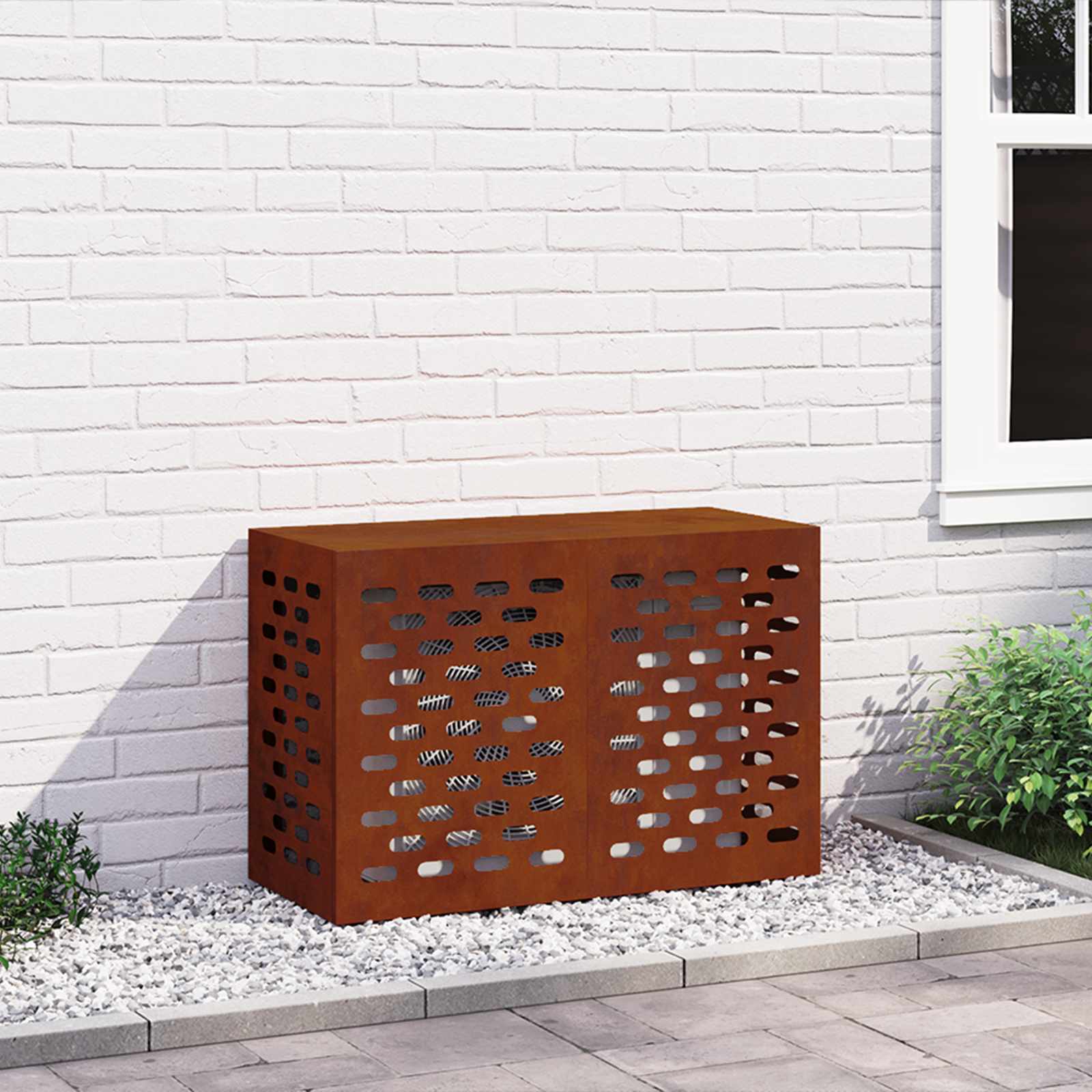 Airconditioner hoes Roestig 90 x 40 x 60 cm Cortenstaal is nu te koop bij PeponiXL, paradijselijk wonen!