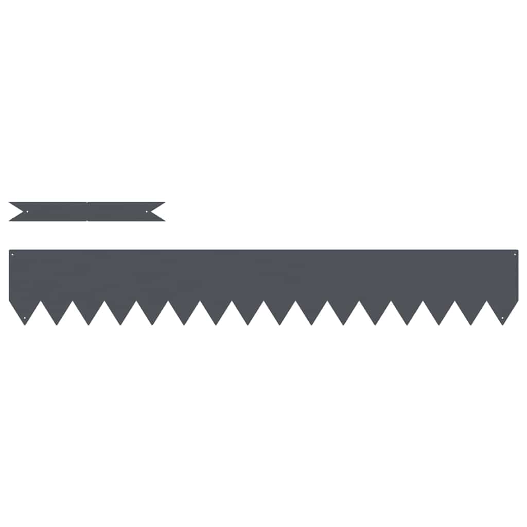 Tuinrand 50 pcs Antraciet 100 x 0.05 x 20 cm Koudgewalst staal is nu te koop bij PeponiXL, paradijselijk wonen!