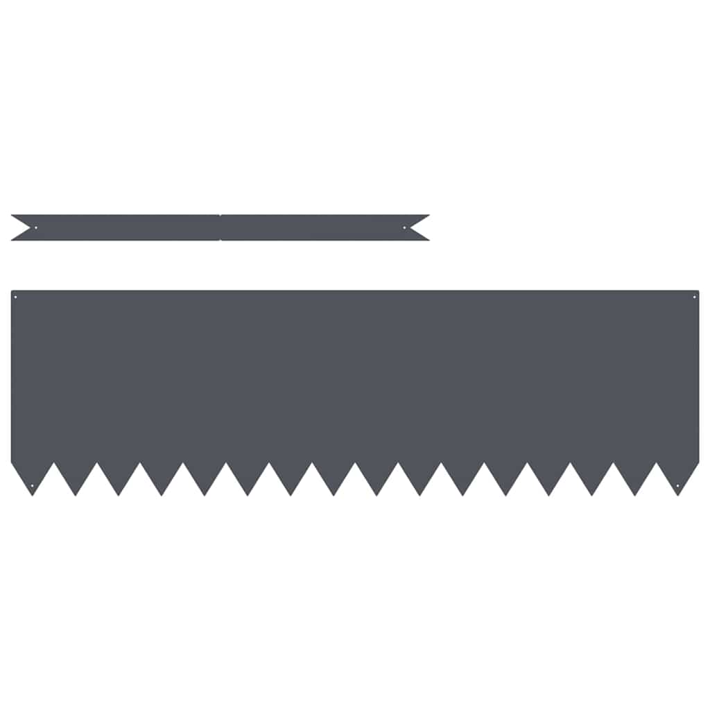 Tuinrand 20 pcs Antraciet 100 x 0.05 x 20 cm Koudgewalst staal is nu te koop bij PeponiXL, paradijselijk wonen!