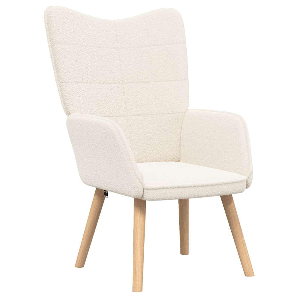 Fauteuil Crème 62 x 67 x 95,5 cm Sherpa Stof is nu te koop bij PeponiXL, paradijselijk wonen!
