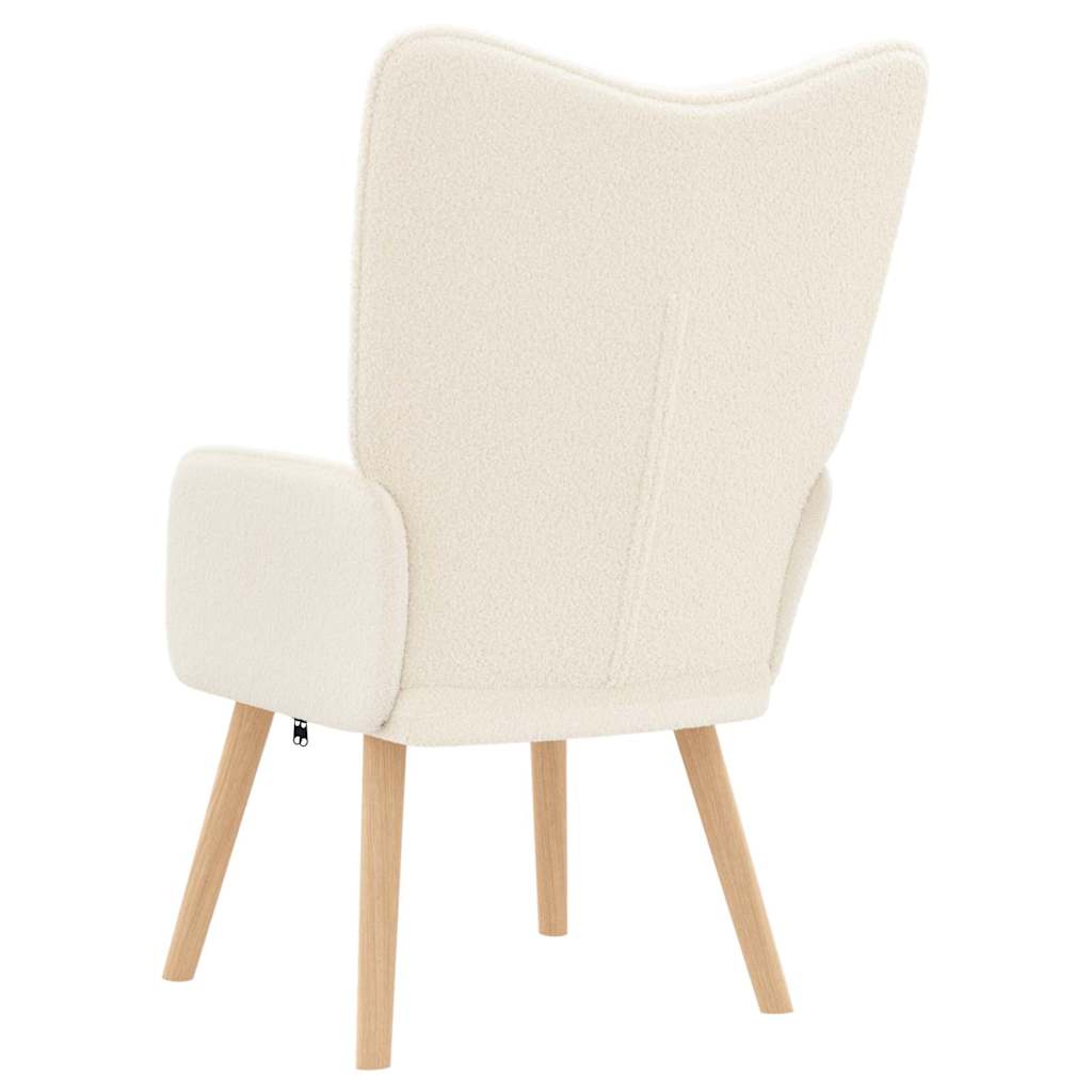 Fauteuil Crème 62 x 67 x 95,5 cm Sherpa Stof is nu te koop bij PeponiXL, paradijselijk wonen!