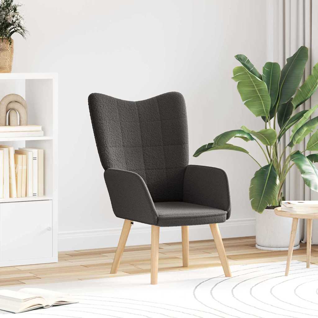 Fauteuil Donkergrijs 62 x 67 x 95,5 cm Sherpa Stof is nu te koop bij PeponiXL, paradijselijk wonen!