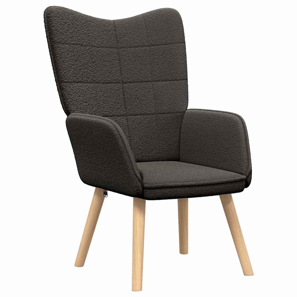 Fauteuil Donkergrijs 62 x 67 x 95,5 cm Sherpa Stof is nu te koop bij PeponiXL, paradijselijk wonen!