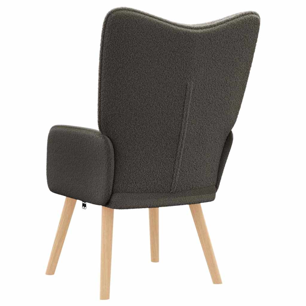 Fauteuil Donkergrijs 62 x 67 x 95,5 cm Sherpa Stof is nu te koop bij PeponiXL, paradijselijk wonen!