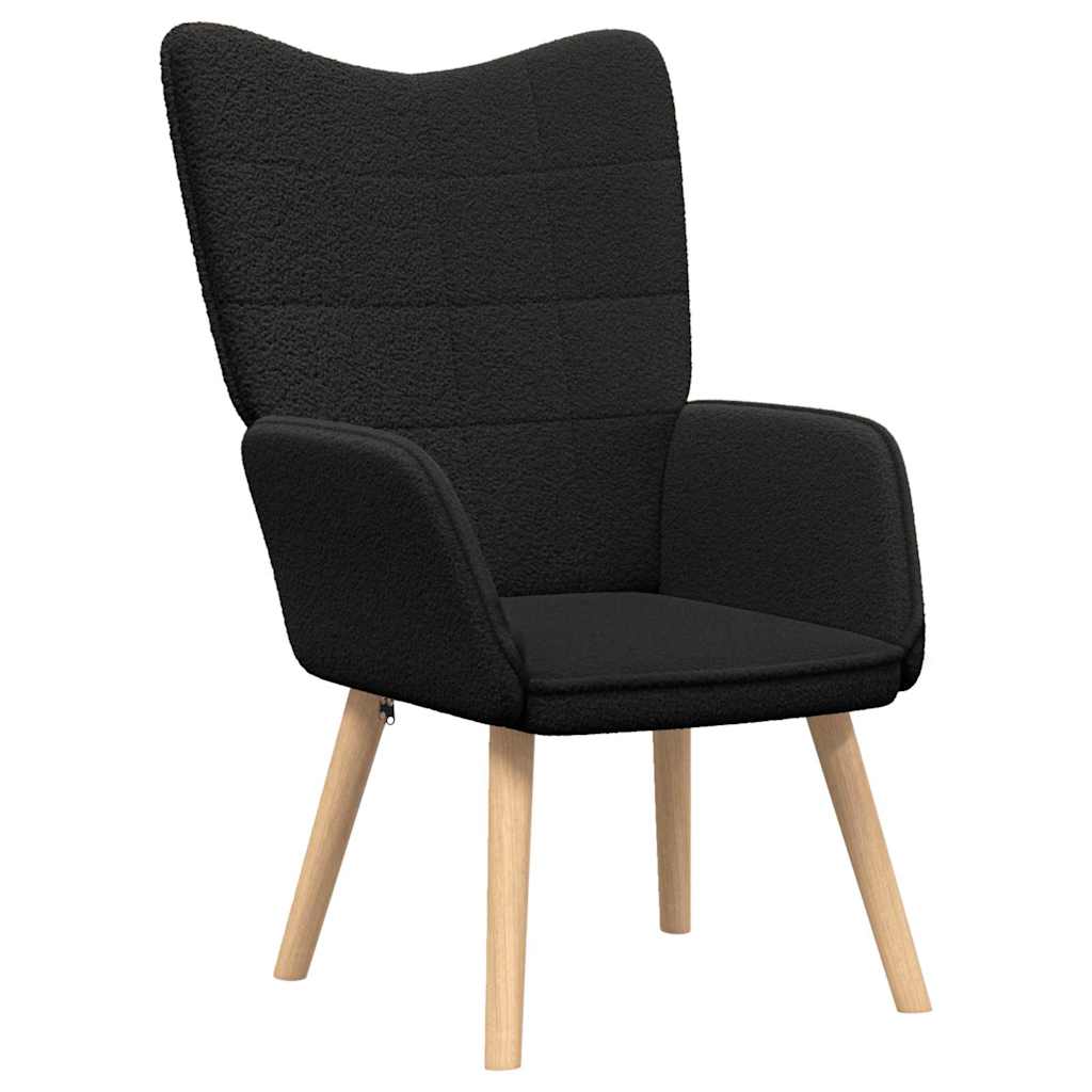 Fauteuil Zwart 62 x 67 x 95,5 cm Sherpa Stof is nu te koop bij PeponiXL, paradijselijk wonen!