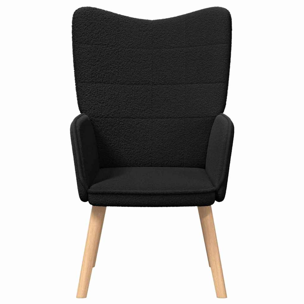Fauteuil Zwart 62 x 67 x 95,5 cm Sherpa Stof is nu te koop bij PeponiXL, paradijselijk wonen!