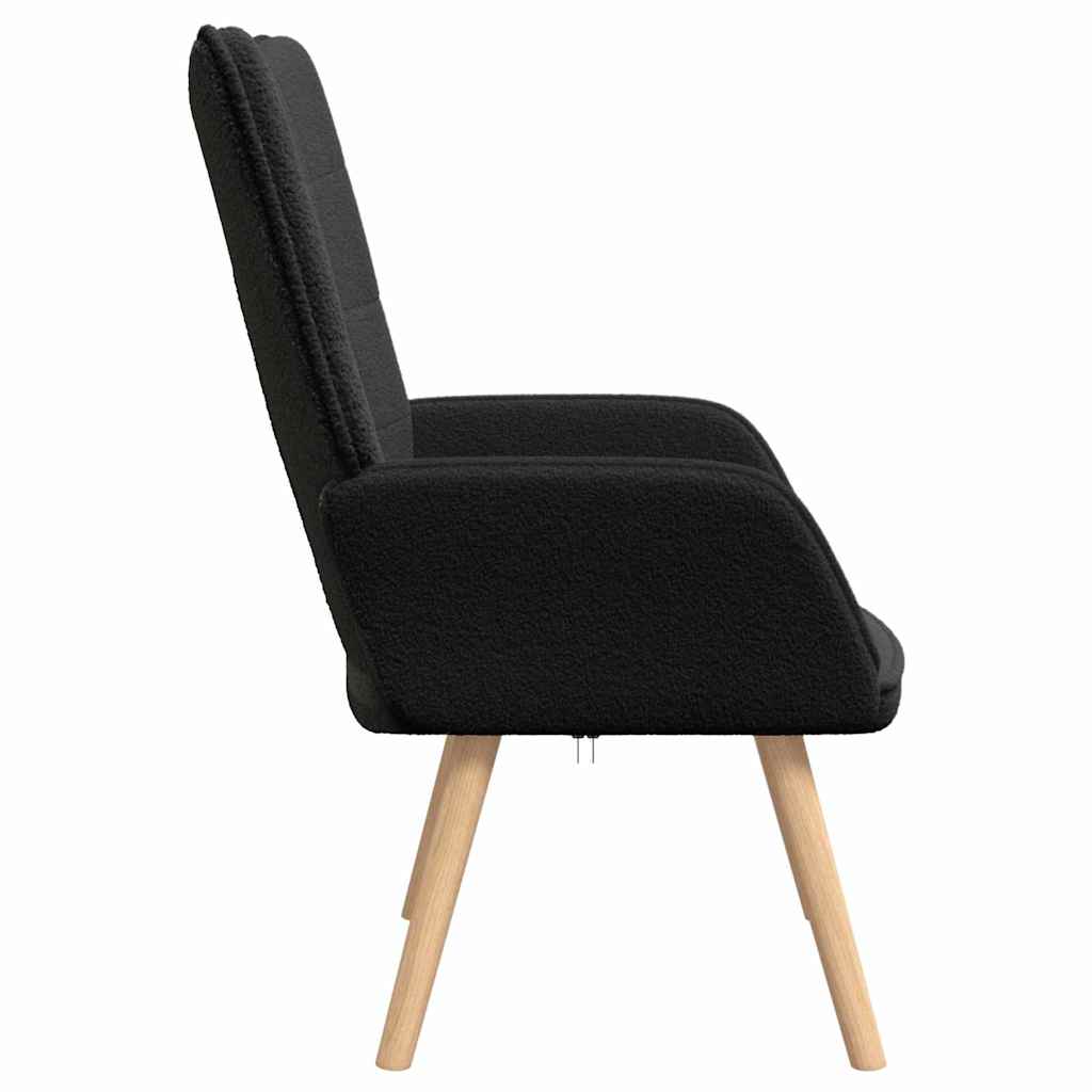 Fauteuil Zwart 62 x 67 x 95,5 cm Sherpa Stof is nu te koop bij PeponiXL, paradijselijk wonen!