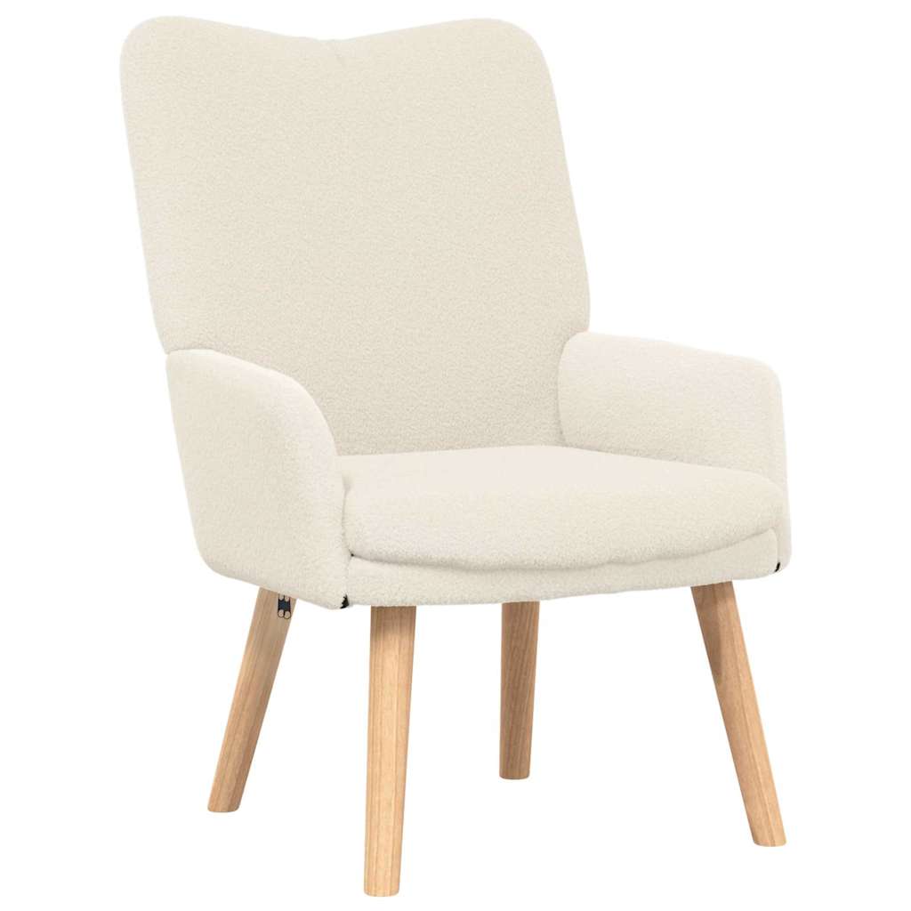 Fauteuil Crème 63 x 67 x 94 cm Schapenstof en Triplex is nu te koop bij PeponiXL, paradijselijk wonen!