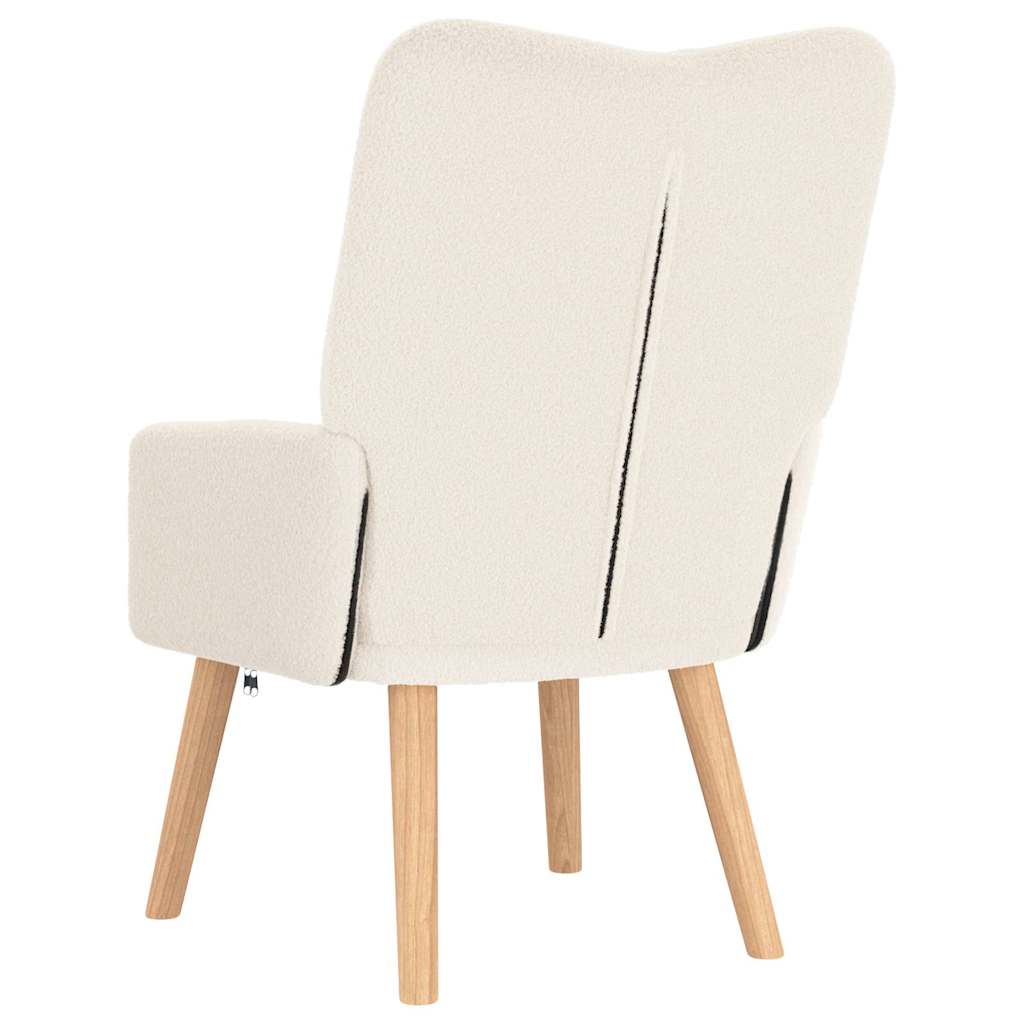 Fauteuil Crème 63 x 67 x 94 cm Schapenstof en Triplex is nu te koop bij PeponiXL, paradijselijk wonen!