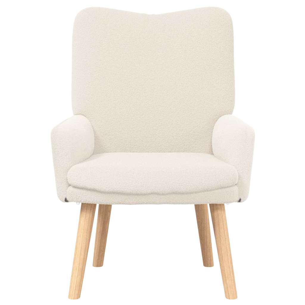 Fauteuil Crème 63 x 67 x 94 cm Schapenstof en Triplex is nu te koop bij PeponiXL, paradijselijk wonen!
