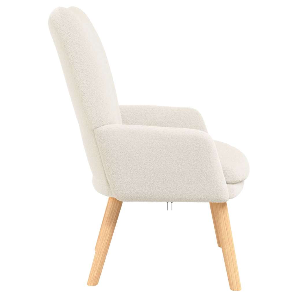 Fauteuil Crème 63 x 67 x 94 cm Schapenstof en Triplex is nu te koop bij PeponiXL, paradijselijk wonen!