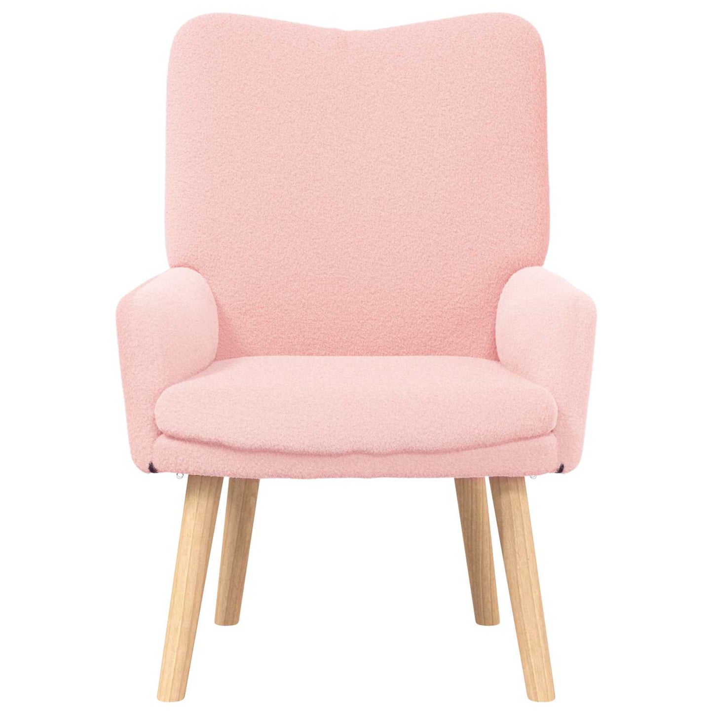 Fauteuil Roze 63 x 67 x 94 cm Schapenstof en Triplex is nu te koop bij PeponiXL, paradijselijk wonen!