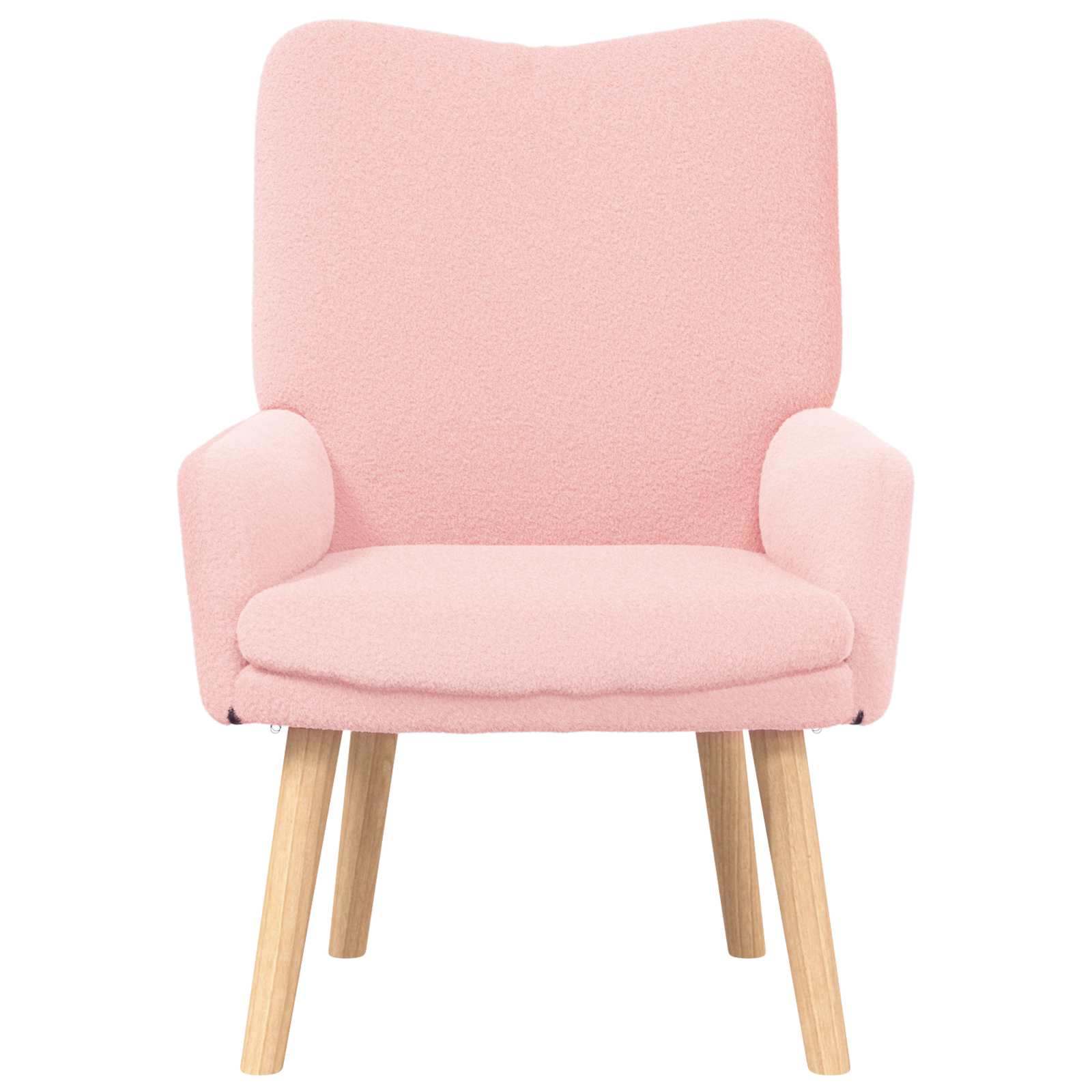 Fauteuil Roze 63 x 67 x 94 cm Schapenstof en Triplex is nu te koop bij PeponiXL, paradijselijk wonen!