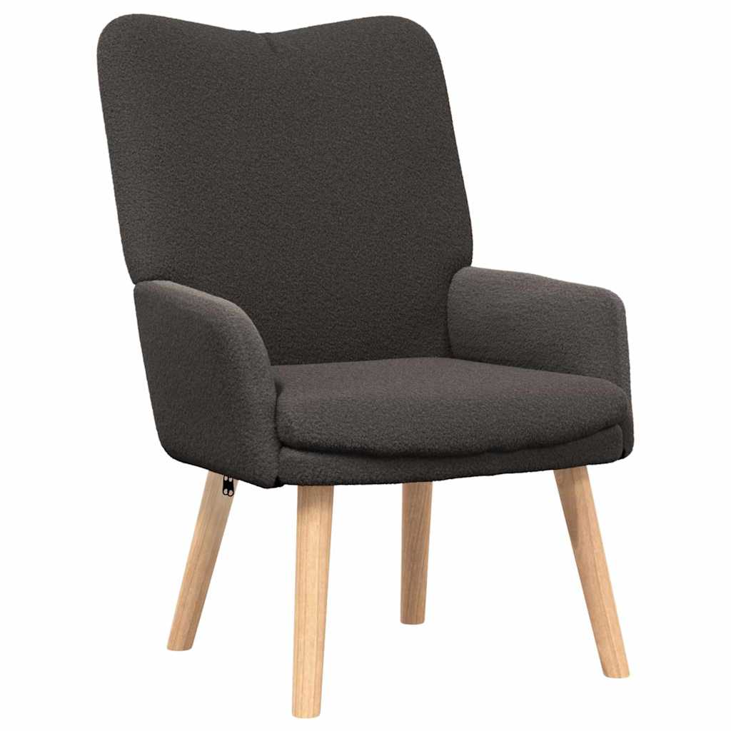 Fauteuil Donkergrijs 63 x 67 x 94 cm Schapenstof en Triplex is nu te koop bij PeponiXL, paradijselijk wonen!
