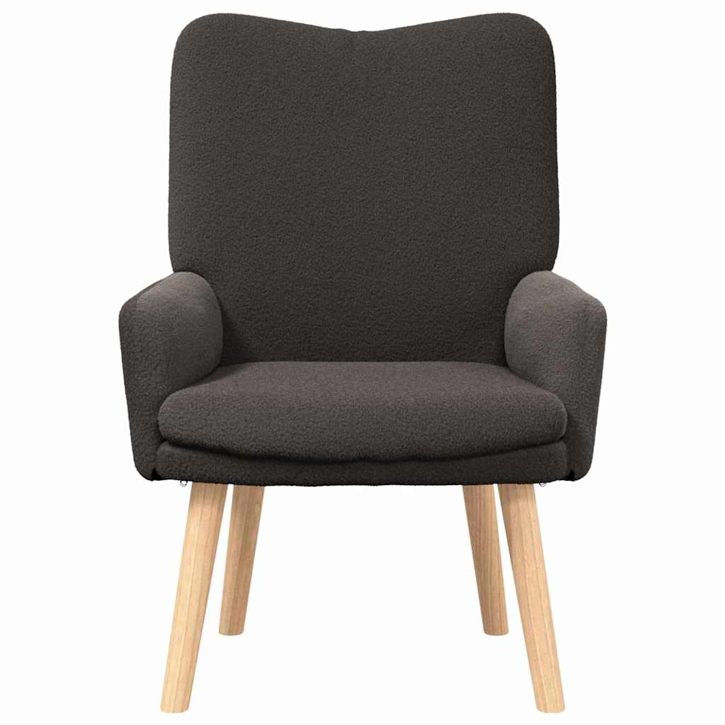 Fauteuil Donkergrijs 63 x 67 x 94 cm Schapenstof en Triplex is nu te koop bij PeponiXL, paradijselijk wonen!